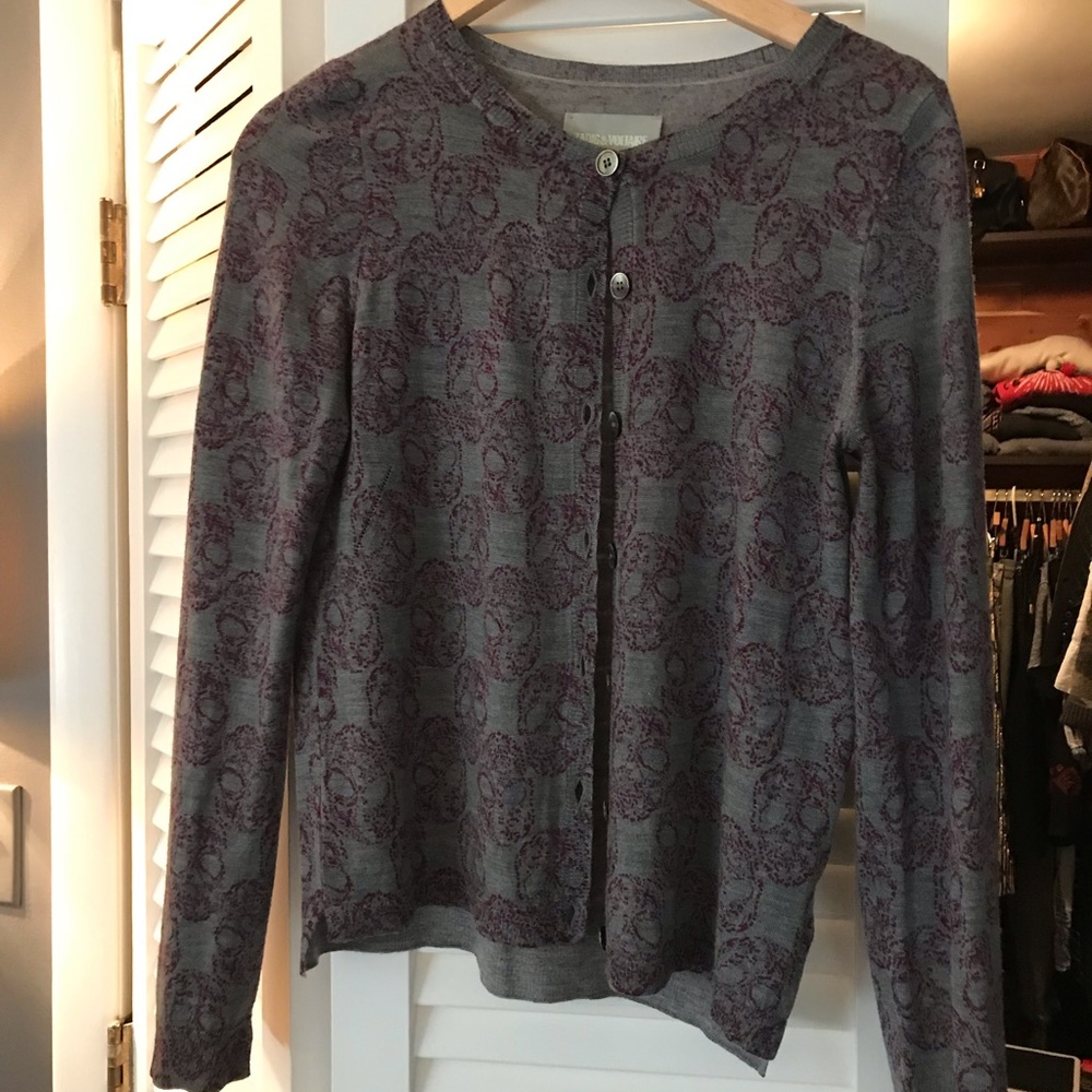 Zadig & Voltaire skull print cardigan